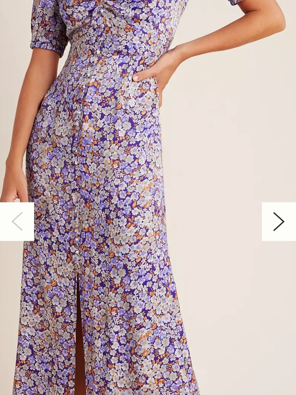 Anthropologie Lavender Floral Maxi Dress - Picture 2 of 13